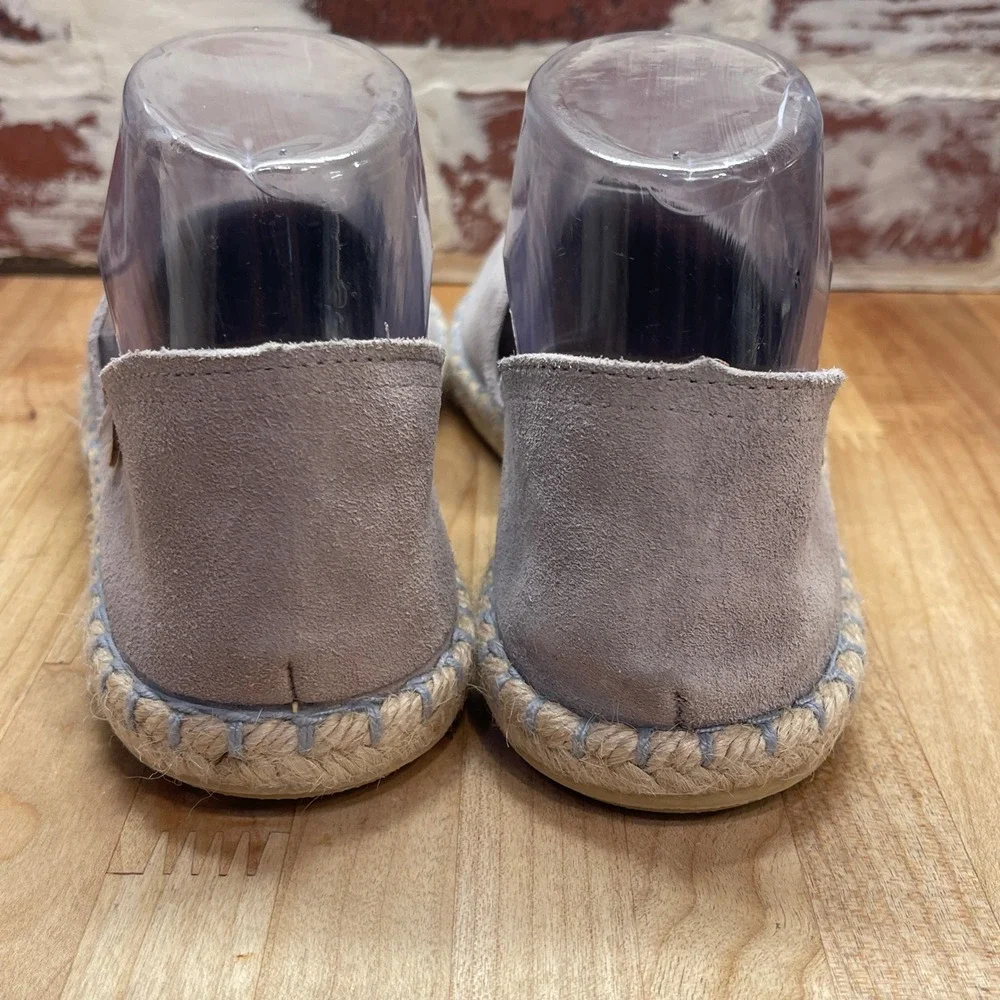 Verbenas Gaudi Grey Suede Espadrille Flats Womens Size 39 Made in Spain